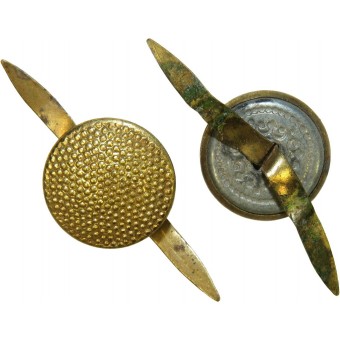 3rd Reich Generals or NSDAP gold buttons for headgear with prongs. Espenlaub militaria