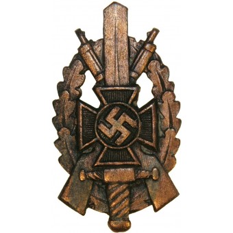 3rd Reich NSKOV shooting badge in bronze - Deschler & Sohn-München. Espenlaub militaria