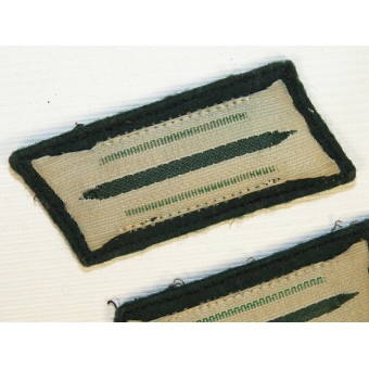 3rd Reich Wehrmacht Gebirgsjager collar tabs, private firm made example. Espenlaub militaria
