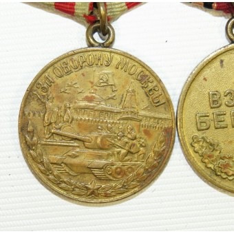 WW2 medals bar: Medal for the Defense of Moscow and  for the Capture of Berlin.. Espenlaub militaria