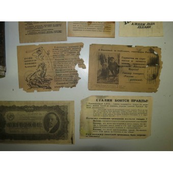 Original German WW2 Propaganda grenade with 13 rare leaflets. Espenlaub militaria