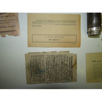Original German WW2 Propaganda grenade with 13 rare leaflets. Espenlaub militaria