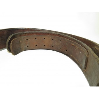 Wehrmacht Heer, Luftwaffe or Waffen SS combat leather belt. Espenlaub militaria