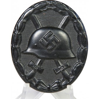 3rd Reich black wound badge, Verwundetenabzeichen, steel.. Espenlaub militaria