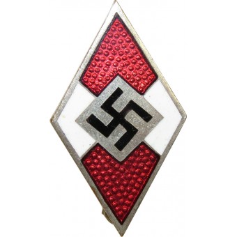 Hitler Jugend member badge, HJ, marked by M1\90. Espenlaub militaria