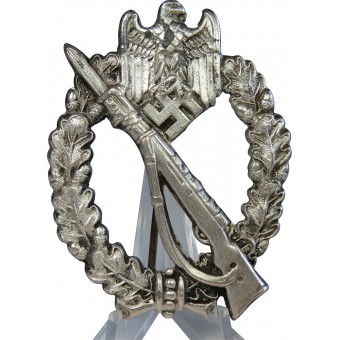 R.S. - Rudolf Souval infantry assault badge, silvered. Espenlaub militaria