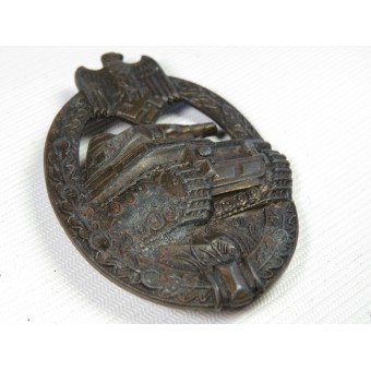 Tank assault badge in bronze, hollow, marked  A.S.. Espenlaub militaria