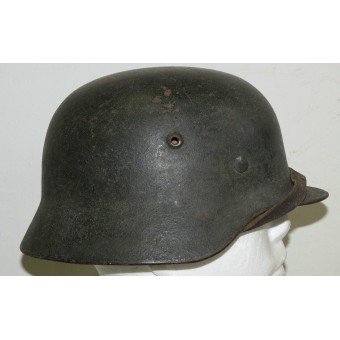 WW2 German Wehrmacht M40 helmet, single decal. Size SE 64. Espenlaub militaria