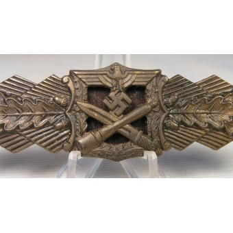 A.G.M u.K close combat badge in bronze. Nahkampfspange, Bronze. Espenlaub militaria
