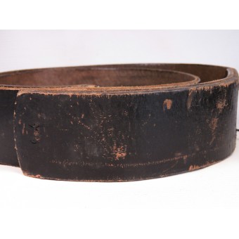 Black leather waist belt of one of N.S.D.A.P. formation. Length 95 cm. Espenlaub militaria