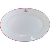 Russian Imperial Army dish for roast with a monogram KB 1819 and crossed guns