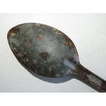 Russian, steel, enameled, soldier’s spoon, from the period of the First World War. Espenlaub militaria