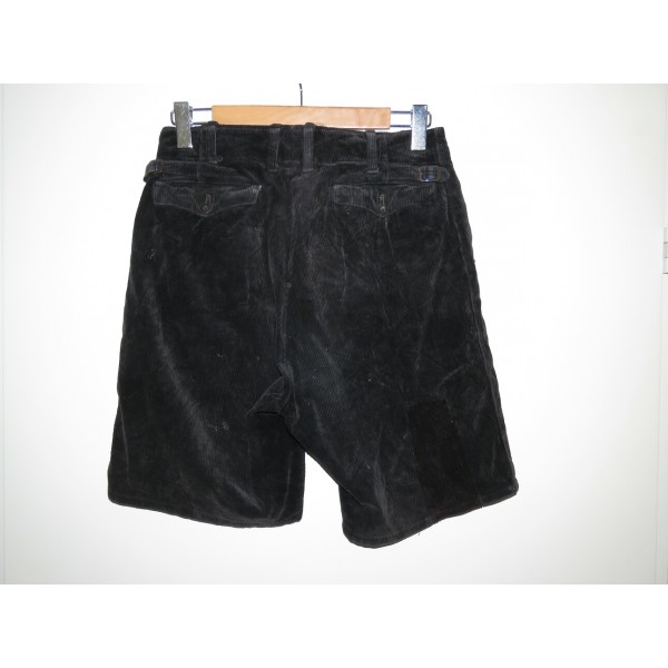 Shorts In Velluto A Coste Blu - Antonia