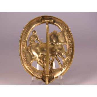 Deutsches Fahrerabzeichen in Gold L. Chr. Lauer 990 sterling marked. Espenlaub militaria