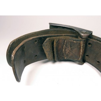 Leather Wehrmacht belt with steel buckle E.S.L. 41. 109 Jnf Rgt marked. Espenlaub militaria