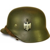 M 35 NS 64 double decal German helmet