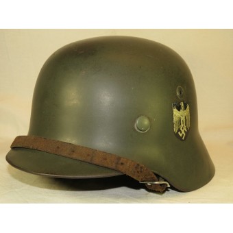 M 35 NS 64 double decal German helmet. Espenlaub militaria
