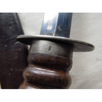 Nederland-Trench ww2  knife with leather scabbard.. Espenlaub militaria