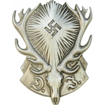 Badge of Hunter of the German Hunting Union,  Jagdschutzabzeichen Reichsbund Deutsche Jägerschaft.. Espenlaub militaria