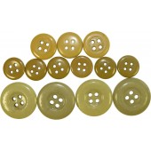 SS or Wehrmacht set of ceramic selfpropelled gun wrap's buttons