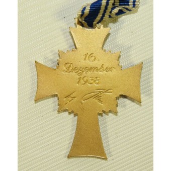 The Cross of Honour of the German Mother. 3rd Reich Mother Cross. Gold class. Espenlaub militaria