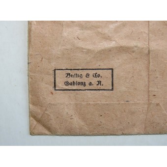 Wound badge or ISA paper bag of issue Buttig & Co., Gablonz. Espenlaub militaria