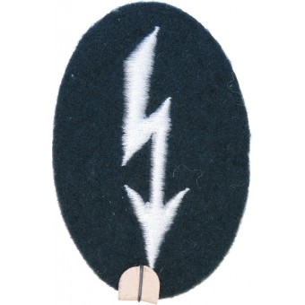 Wehrmacht Heeres trade insignia machine-embroidered signal-Blitz.. Espenlaub militaria