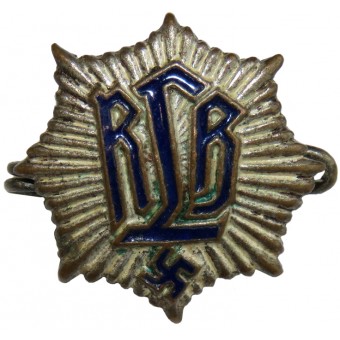 RLB member badge 1st type - 18 mm, H. Aurich Dresden GES.GESCH. Espenlaub militaria