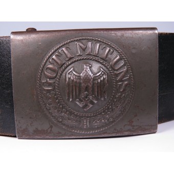 Wehrmacht soldiers Combat belt. Leather belt, 88 cm. Espenlaub militaria