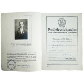 The certificate of conformity to standards for the award of a DRL badge