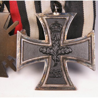 Award bar of a veteran of the WW1. Iron cross 2, 1914. Espenlaub militaria