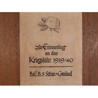 Commemorative wooden plate to Lieutenant Schnepf B.E.B. 5 Schw-Gmünd. Espenlaub militaria