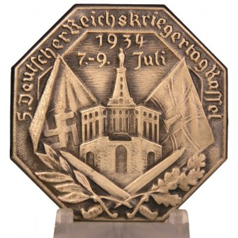 Badge of a participant in the 5th rally of former warriors in Kassel on July 7-9, 1934. Espenlaub militaria