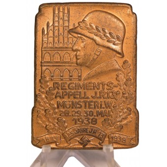 Badge dedicated to the meeting of the 113th Infantry Münster Regiment. Espenlaub militaria