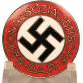 Carrot red enamel M1/136 RZM. Matthias Salcher NSDAP member badge