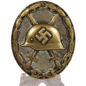 Verwundetenabzeichen in Schwarz 1939 L/11.Deumer. Brass