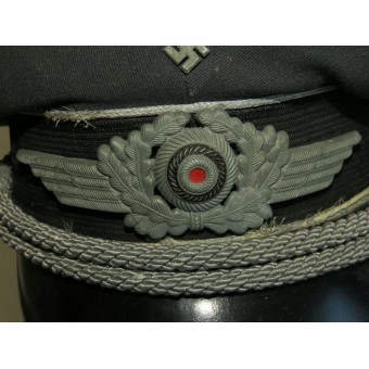 Luftwaffe military visor cap with aluminized piping. Espenlaub militaria