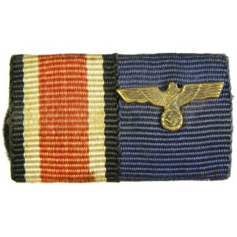 Iron cross and service medal in Wehrmacht ribbon bar. Espenlaub militaria