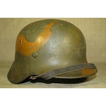M 40 Heeres or Waffen SS camouflaged helmet.. Espenlaub militaria