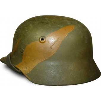M 40 Heeres or Waffen SS camouflaged helmet.. Espenlaub militaria