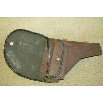 Soviet Russian M 42 universal artificial leather made holster dated 1948 year. Espenlaub militaria