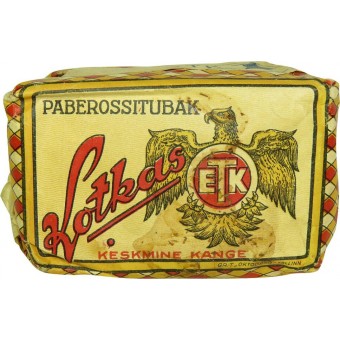 WW2 or pre-war Tobacco pack Kotkas, made in Soviet Estonia. Espenlaub militaria