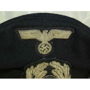 3rd Reich Kriegsmarine visor hat for an officer in administration. Espenlaub militaria