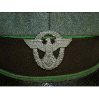 3rd Reich WW2 issued Ordnungspolizei combat restyled visor hat. Espenlaub militaria