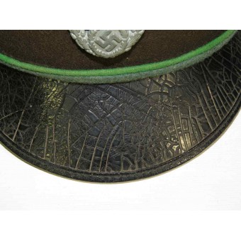 3rd Reich WW2 issued Ordnungspolizei combat restyled visor hat. Espenlaub militaria