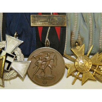 Medal bar with 9 medals, from pre-ww1 period till ww2. Espenlaub militaria