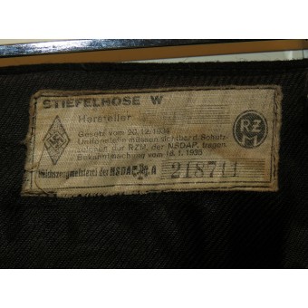 3rd Reich Hitler Jugend leader black wool breeches. HJ - Führer Stiefelhose. Espenlaub militaria