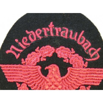 Feuerschutzpolizei Fire protection police sleeve eagle for  town Niedertraubach. Espenlaub militaria