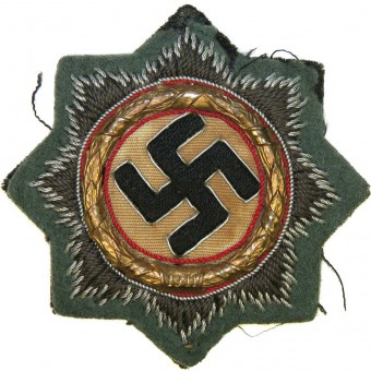 German cross in gold 1941. Cloth Feldgrau wool for Wehrmacht Heer. Espenlaub militaria