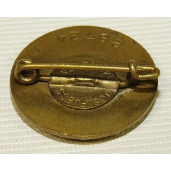 NSDAP Golden party badge 24 mm by Jos.FUESS small version. Espenlaub militaria